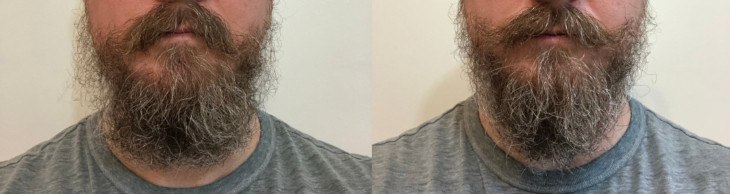 beard oil before and after