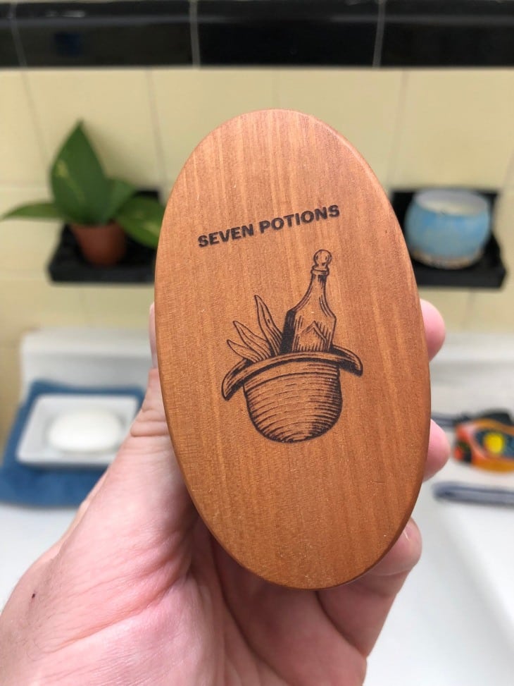 Wooden Back of Rounded Beard Brush