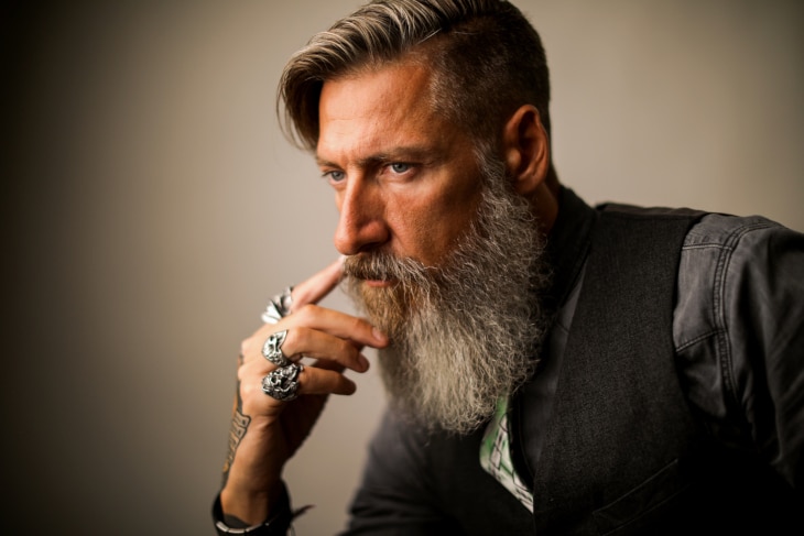 Ducktail Beard for Middle Aged Man
