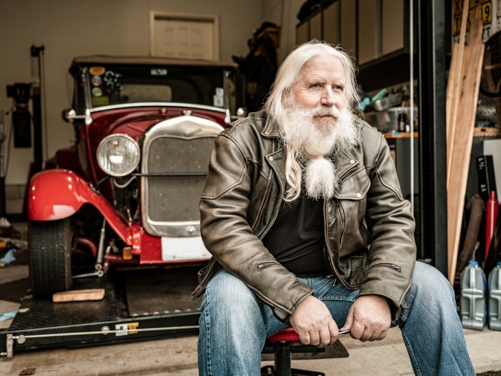 Long Viking Beard with a Single Knot
