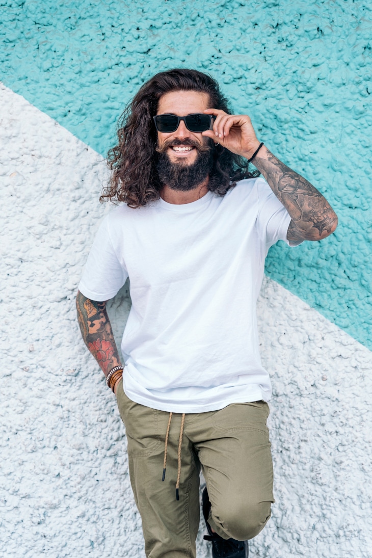 wavy beard