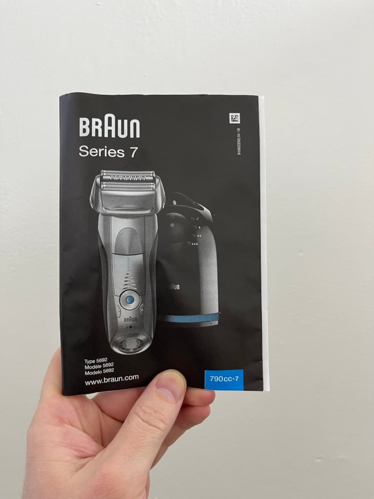 Packaging of the Braun Series 7 790cc Type 5692 Electric Shaver