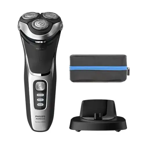 Philips Norelco Exclusive Shaver 3800, Rechargeable Wet & Dry Shaver with Pop-up Trimmer, S3311/85